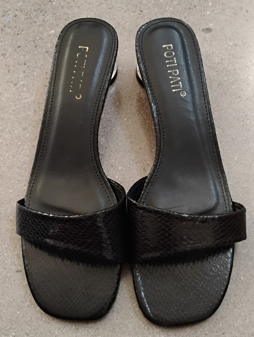 PotiPati Black Slide Sandals - Women's Stylish Slip-On